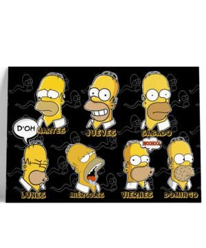 Cuadro de Homero Días de la semana