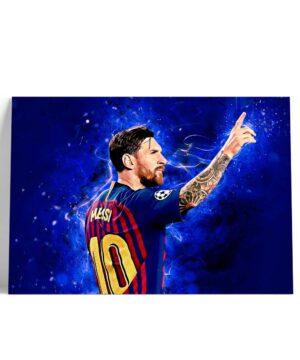 Cuadro de Lionel Messi Barcelona Saludo Una mano