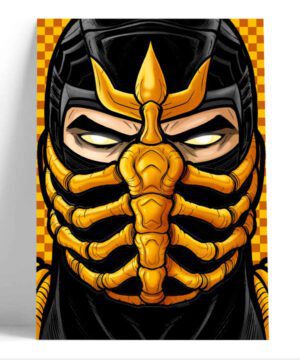 Cuadro Mortal Kombat Rostro Scorpión