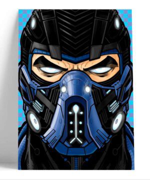 Cuadro Mortal Kombat Rostro Sub-Zero