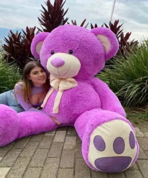 Oso Cariñoso Gigante Violeta Moño