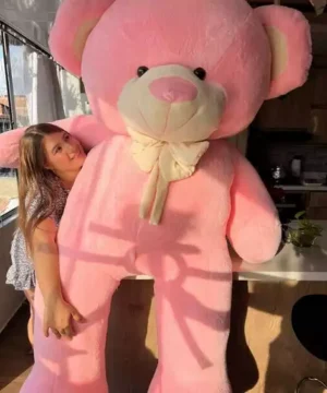 Oso Mega Gigante Rosa Moño Claro