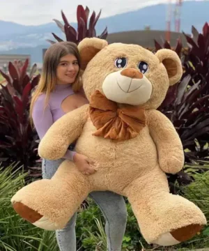 Oso Grande Miel Con Moño Cafe Cariñoso
