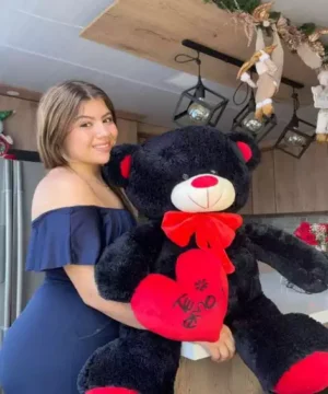 Peluche Amor Corazon Te Amor Rojo moño Grande patas