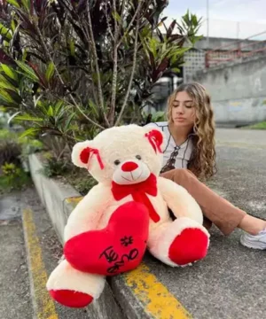 Peluche Corbatin Amor Te amo Corazon Rojo Grande