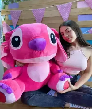 Peluche de Angel de Stich Cabezon Sentado Tamaño Gigante
