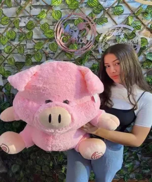 Peluche de Cerdito Color Rosado sentado pequeño