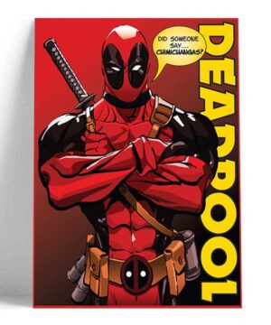 Cuadro Deadpool Comic Animado Serio