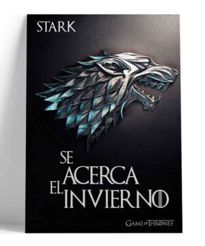 Cuadro de Juego de Tronos Logo Stark Se acerca el Invierno