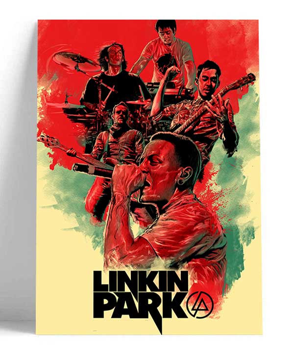 Cuadro Musica Linkin Park Chester B ❤️