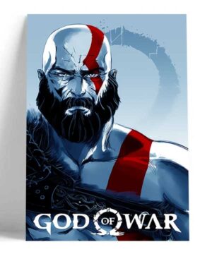 Cuadro de Kratos Dios de la Guerra Video Juego