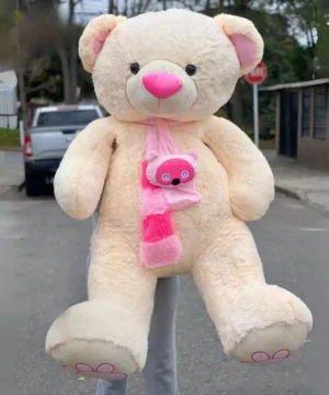 Osita De Peluche Rosada Tierna Tamaño Gigante