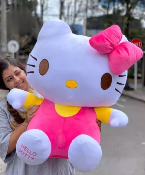 Peluche Hello Kitty Blanco Moño Rosado Grande