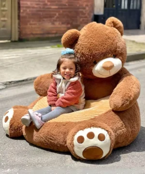 Peluche Oso Café Tierno Base Largo 100 Cms Alto 90 Cms Alto