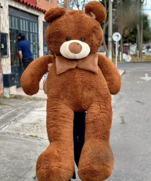 Peluche Oso Con Corbatin Color Café Tamaño Gigante